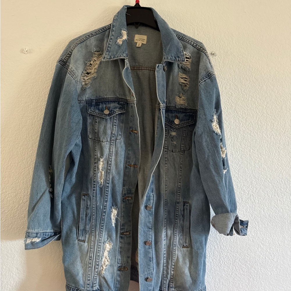 Caution To The Wind Light Blue Denim Jacket